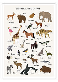 Plakat  Alphabet animal chart - Kidz Collection