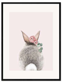 Kunsttryk i ramme  Blomster kanin hale - Sisi And Seb