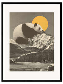 Kunsttryk i ramme  Panda's nap on mountain - Florent Bodart