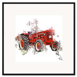 Kunsttryk i ramme  Oldtimer Tractor McCormick - Peter Roder